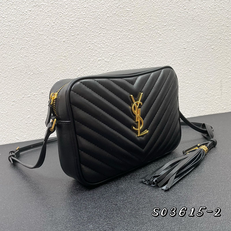 N品 YSL サンローラン ショルダーバッグ ルー カメラバッグ ブラック 761554DV7071000 牛革 ゴールド金具 激安優良店 - 画像 (9)