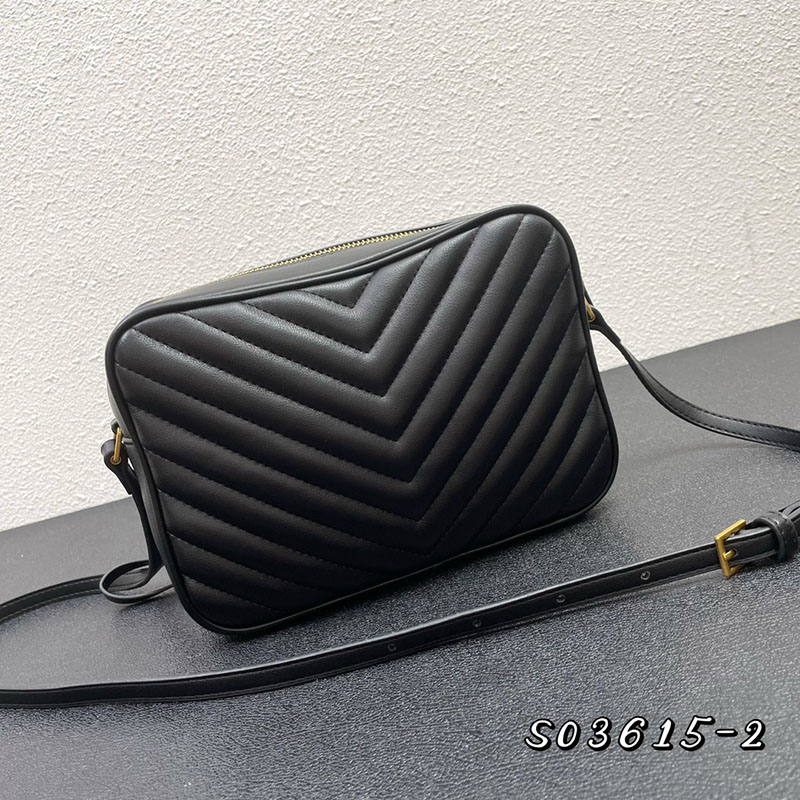 N品 YSL サンローラン ショルダーバッグ ルー カメラバッグ ブラック 761554DV7071000 牛革 ゴールド金具 激安優良店 - 画像 (8)