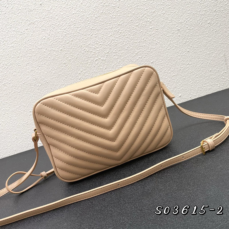 N品 YSL サンローラン ショルダーバッグ ルー カメラバッグ ダークベージュ 761554DV7072721 牛革 ゴールド金具 激安優良店 - 画像 (9)
