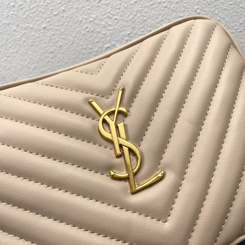 N品 YSL サンローラン ショルダーバッグ ルー カメラバッグ ダークベージュ 761554DV7072721 牛革 ゴールド金具 激安優良店 - 画像 (7)