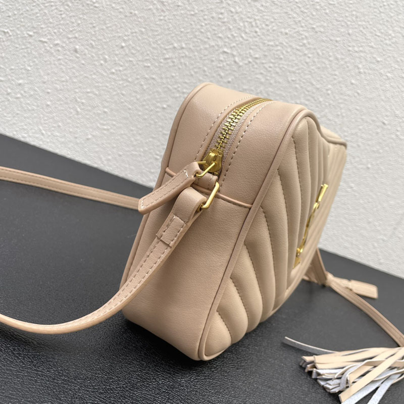 N品 YSL サンローラン ショルダーバッグ ルー カメラバッグ ダークベージュ 761554DV7072721 牛革 ゴールド金具 激安優良店 - 画像 (6)