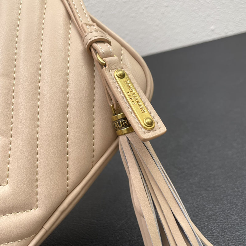N品 YSL サンローラン ショルダーバッグ ルー カメラバッグ ダークベージュ 761554DV7072721 牛革 ゴールド金具 激安優良店 - 画像 (5)
