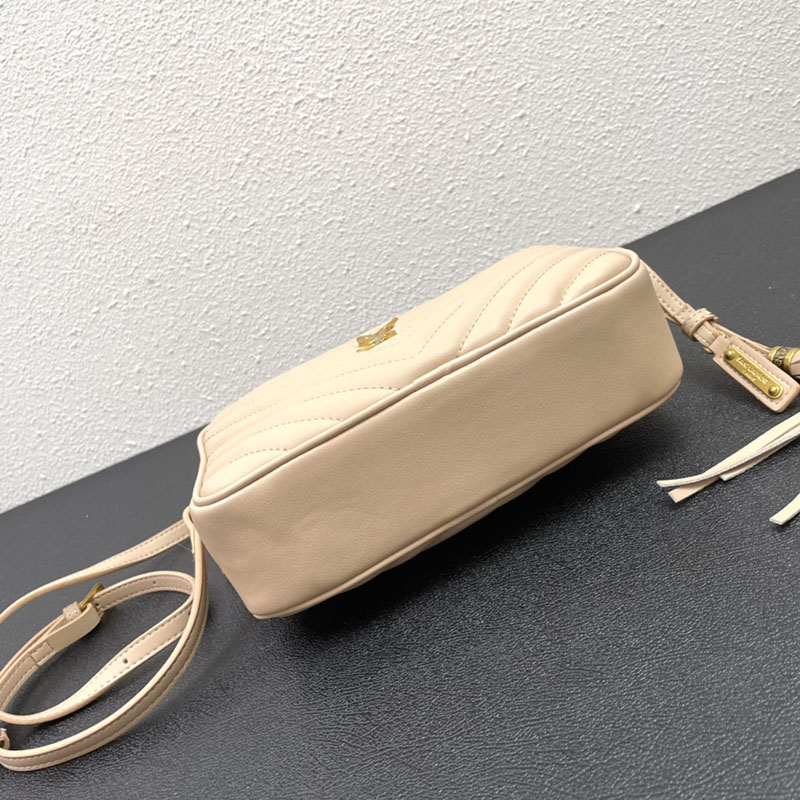 N品 YSL サンローラン ショルダーバッグ ルー カメラバッグ ダークベージュ 761554DV7072721 牛革 ゴールド金具 激安優良店 - 画像 (4)