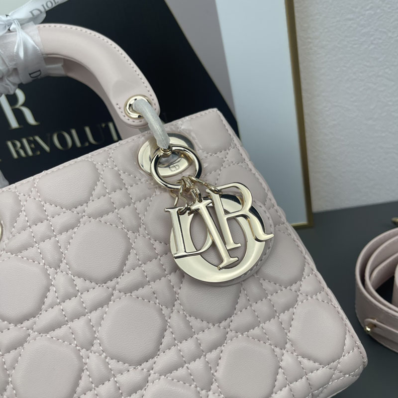 N品 DIOR ディオール Lady Dior My ABCDior バッグ スモール M0538ONGE_M413 パウダーピンク ゴールド金具 激安優良店 - 画像 (8)