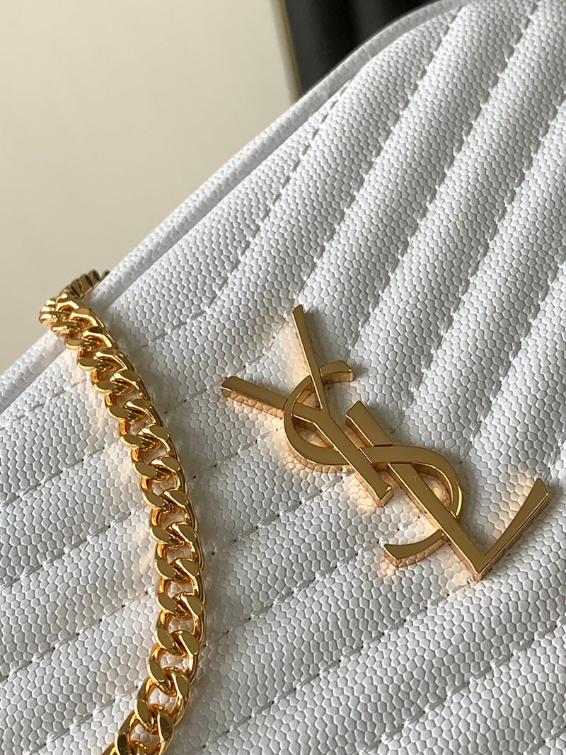 N品 YSL サンローラン ショルダーバッグ ルー ミニバッグ ホワイト 748849DV7012000 カーフスキンレザー ゴールド金具 激安優良店 - 画像 (6)