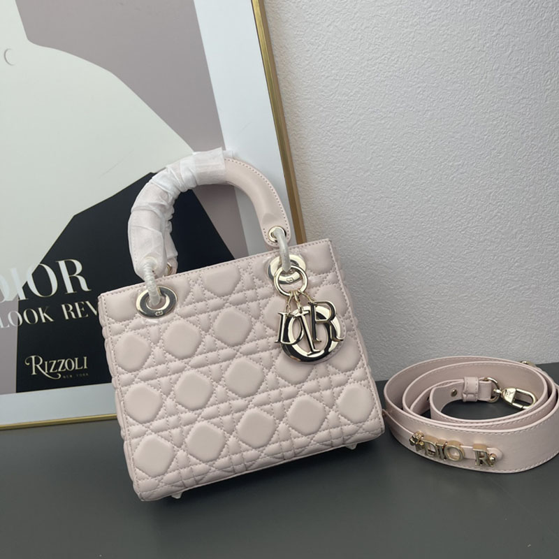 N品 DIOR ディオール Lady Dior My ABCDior バッグ スモール M0538ONGE_M413 パウダーピンク ゴールド金具 激安優良店 - 画像 (3)