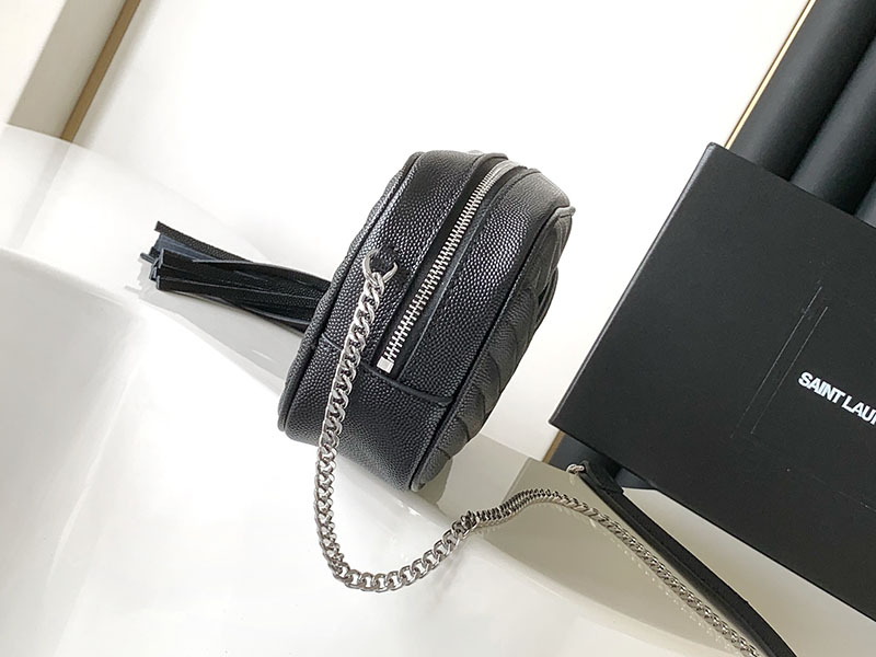 N品 YSL サンローラン ショルダーバッグ ルー ミニバッグ ブラック 748849DV7021000 カーフスキンレザー シルバー金具 激安優良店 - 画像 (9)