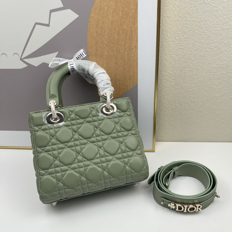 N品 DIOR ディオール Lady Dior My ABCDior バッグ スモール M0538ONGE_M73H イーサリアルグリーン ゴールド金具 激安優良店 - 画像 (8)