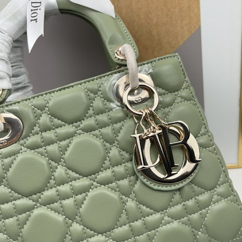N品 DIOR ディオール Lady Dior My ABCDior バッグ スモール M0538ONGE_M73H イーサリアルグリーン ゴールド金具 激安優良店 - 画像 (7)