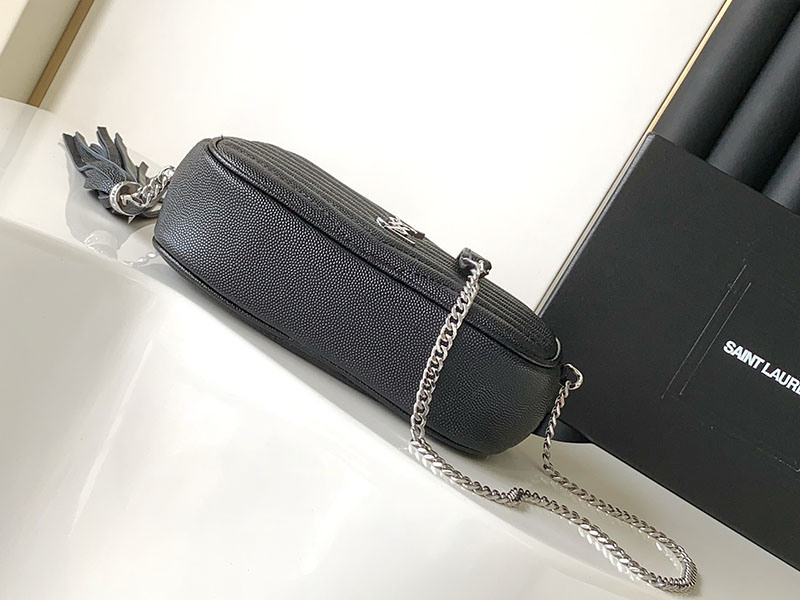 N品 YSL サンローラン ショルダーバッグ ルー ミニバッグ ブラック 748849DV7021000 カーフスキンレザー シルバー金具 激安優良店 - 画像 (7)