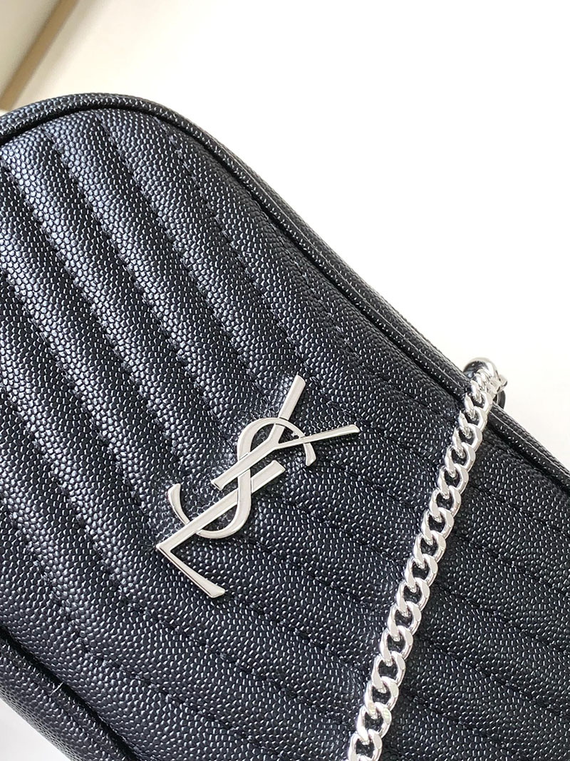 N品 YSL サンローラン ショルダーバッグ ルー ミニバッグ ブラック 748849DV7021000 カーフスキンレザー シルバー金具 激安優良店 - 画像 (6)