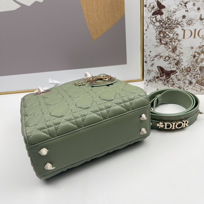 N品 DIOR ディオール Lady Dior My ABCDior バッグ スモール M0538ONGE_M73H イーサリアルグリーン ゴールド金具 激安優良店 - 画像 (5)