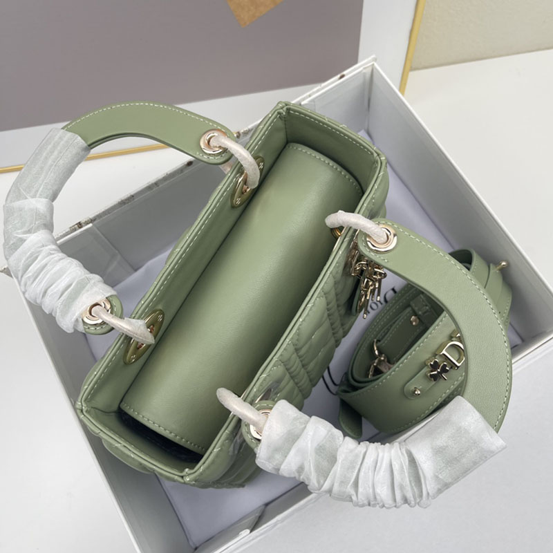 N品 DIOR ディオール Lady Dior My ABCDior バッグ スモール M0538ONGE_M73H イーサリアルグリーン ゴールド金具 激安優良店 - 画像 (4)