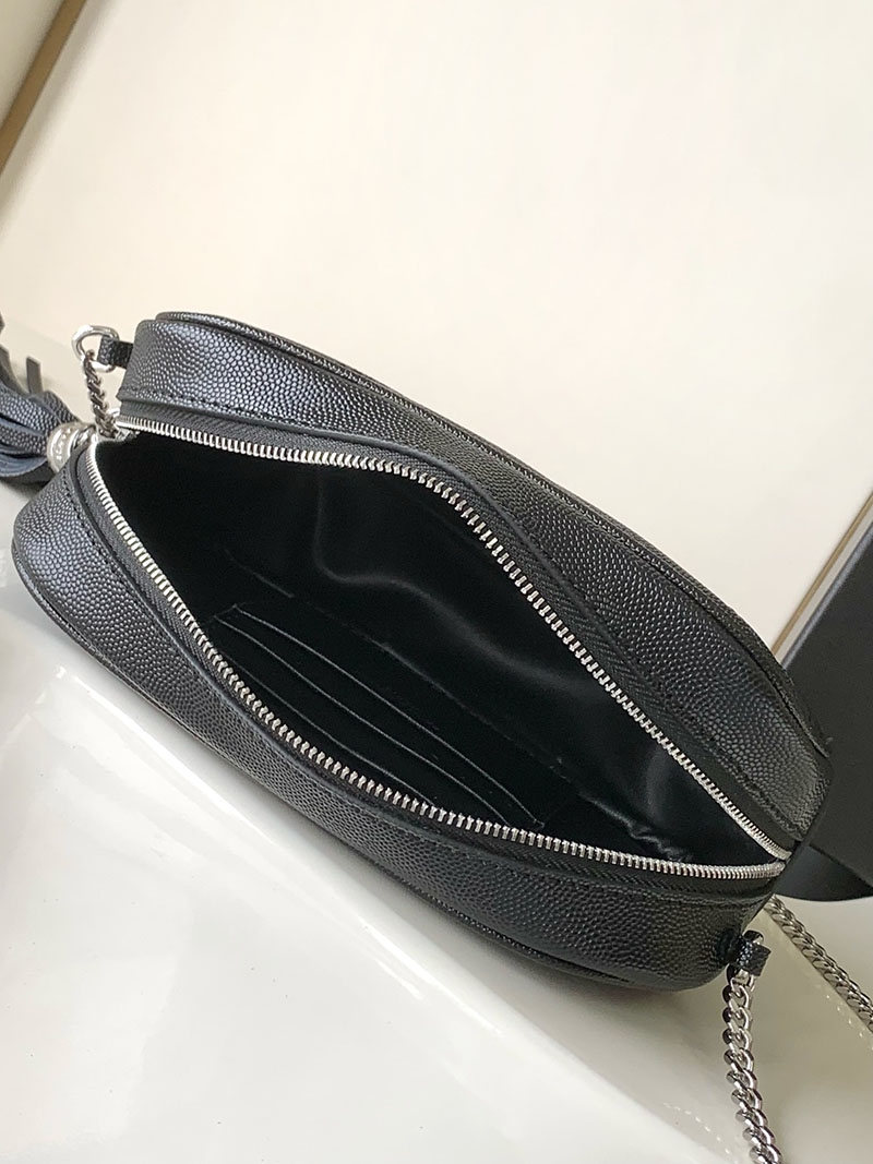 N品 YSL サンローラン ショルダーバッグ ルー ミニバッグ ブラック 748849DV7021000 カーフスキンレザー シルバー金具 激安優良店 - 画像 (3)