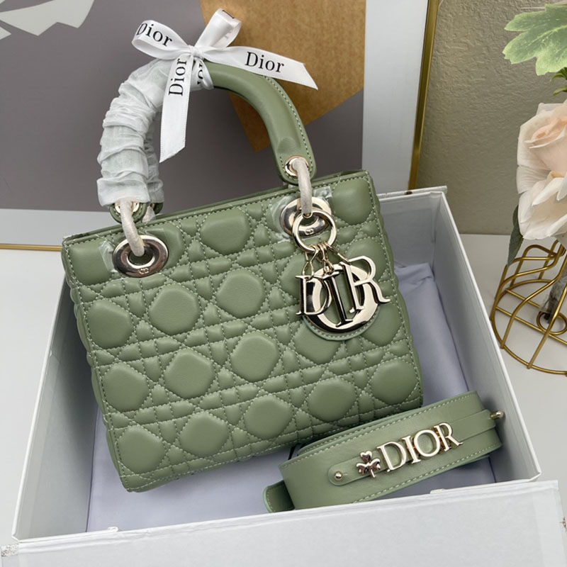 N品 DIOR ディオール Lady Dior My ABCDior バッグ スモール M0538ONGE_M73H イーサリアルグリーン ゴールド金具 激安優良店 - 画像 (2)