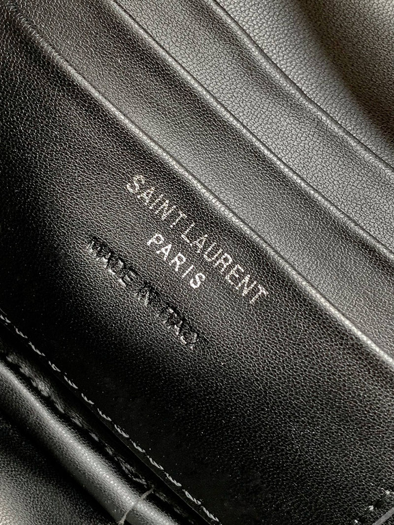 N品 YSL サンローラン ショルダーバッグ ルー ミニバッグ ブラック 748849DV7021000 カーフスキンレザー シルバー金具 激安優良店 - 画像 (2)