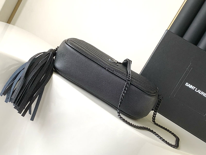 N品 YSL サンローラン ショルダーバッグ ルー ミニバッグ ブラック 748849DV7081000 カーフスキンレザー ブラック金具 激安優良店 - 画像 (7)