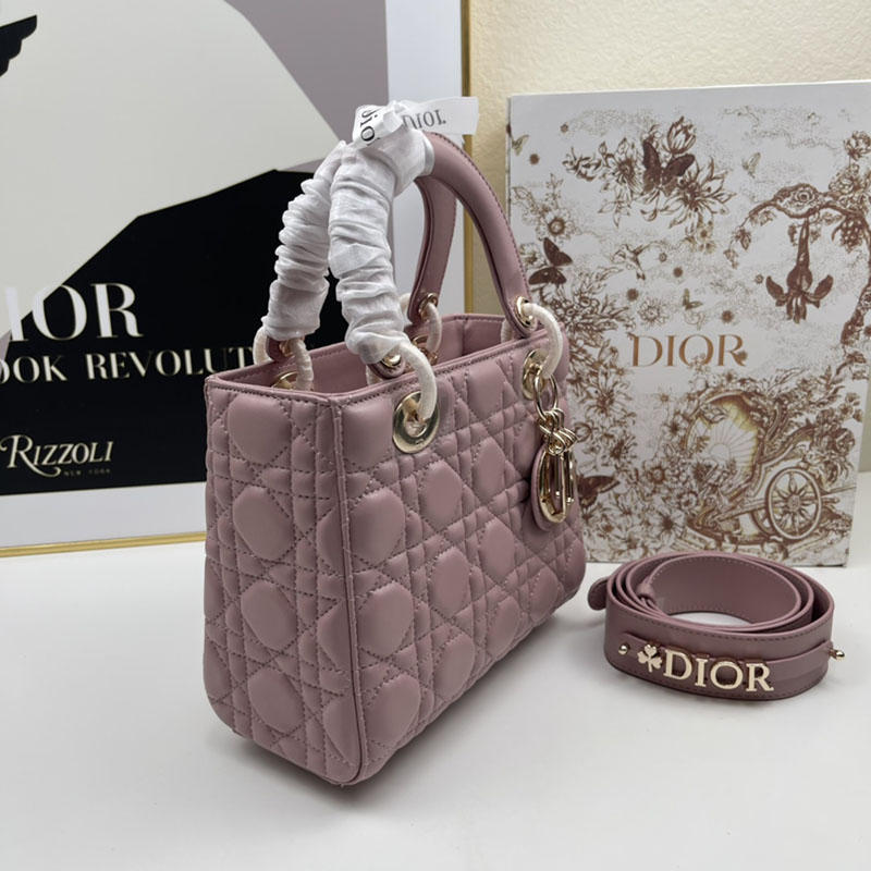 N品 DIOR ディオール Lady Dior My ABCDior バッグ スモール M0538ONGE_M50P ヴィンテージピンク ゴールド金具 激安優良店 - 画像 (7)