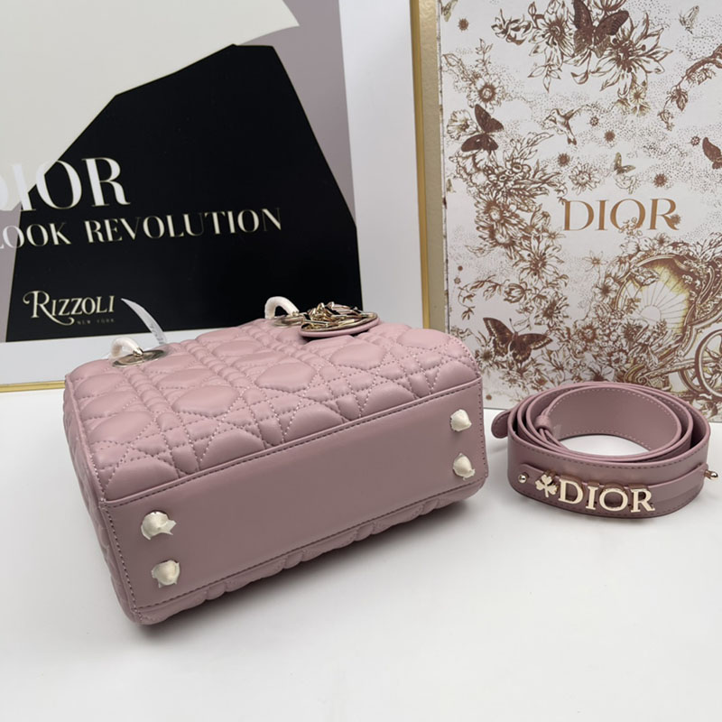 N品 DIOR ディオール Lady Dior My ABCDior バッグ スモール M0538ONGE_M50P ヴィンテージピンク ゴールド金具 激安優良店 - 画像 (6)