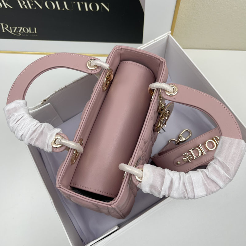 N品 DIOR ディオール Lady Dior My ABCDior バッグ スモール M0538ONGE_M50P ヴィンテージピンク ゴールド金具 激安優良店 - 画像 (5)
