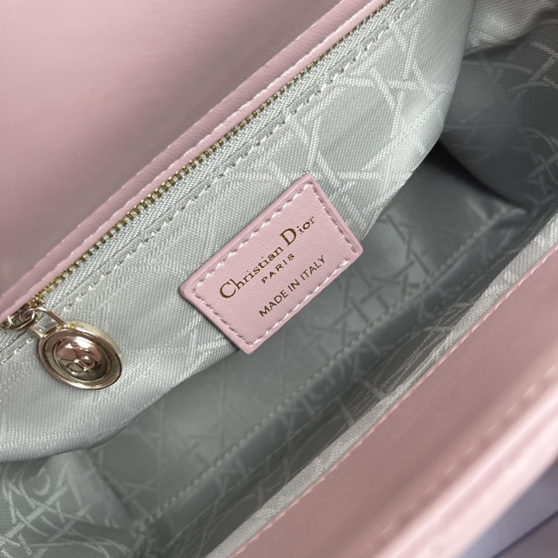 N品 DIOR ディオール Lady Dior My ABCDior バッグ スモール M0538ONGE_M50P ヴィンテージピンク ゴールド金具 激安優良店 - 画像 (4)