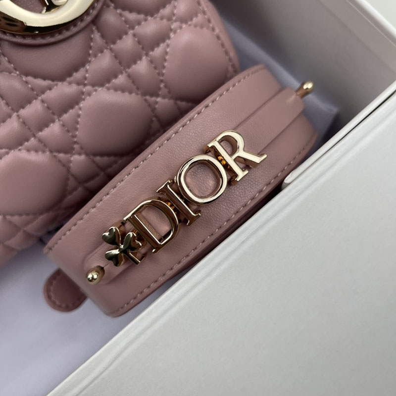 N品 DIOR ディオール Lady Dior My ABCDior バッグ スモール M0538ONGE_M50P ヴィンテージピンク ゴールド金具 激安優良店 - 画像 (3)