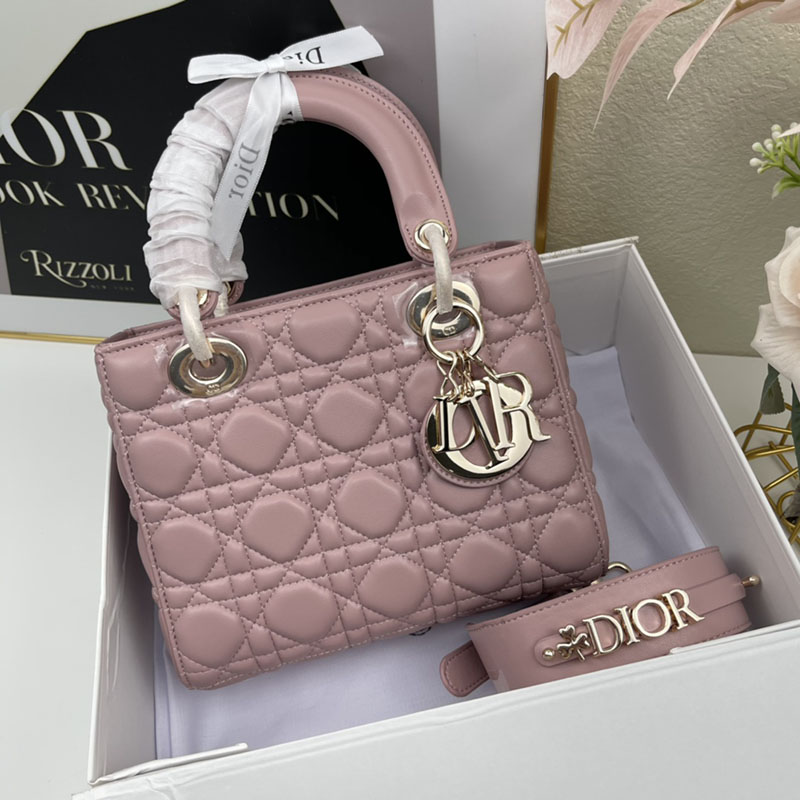 N品 DIOR ディオール Lady Dior My ABCDior バッグ スモール M0538ONGE_M50P ヴィンテージピンク ゴールド金具 激安優良店 - 画像 (2)
