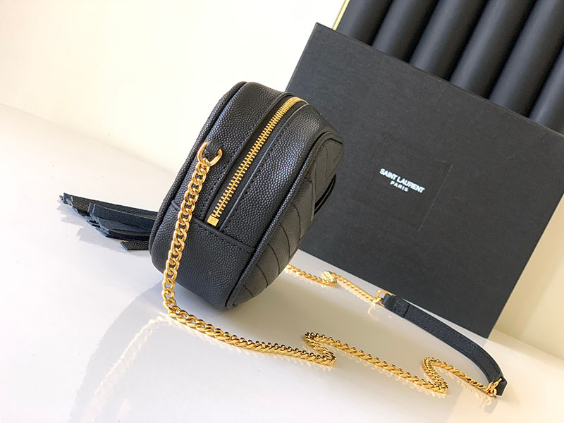 N品 YSL サンローラン ショルダーバッグ ルー ミニバッグ ブラック 748849DV7011000 カーフスキンレザー ゴールド金具 激安優良店 - 画像 (9)