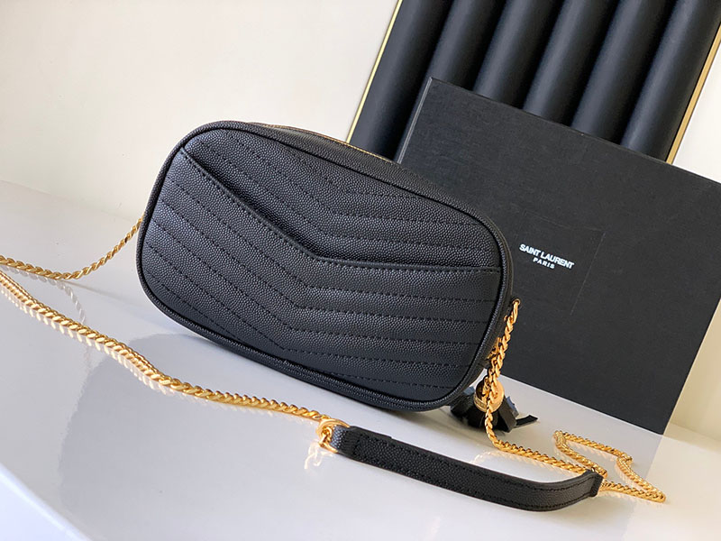 N品 YSL サンローラン ショルダーバッグ ルー ミニバッグ ブラック 748849DV7011000 カーフスキンレザー ゴールド金具 激安優良店 - 画像 (8)