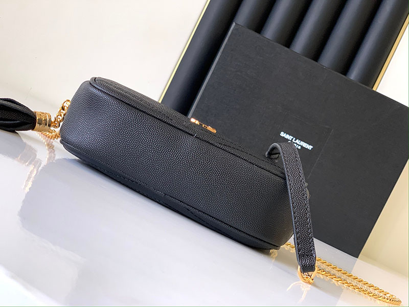 N品 YSL サンローラン ショルダーバッグ ルー ミニバッグ ブラック 748849DV7011000 カーフスキンレザー ゴールド金具 激安優良店 - 画像 (7)