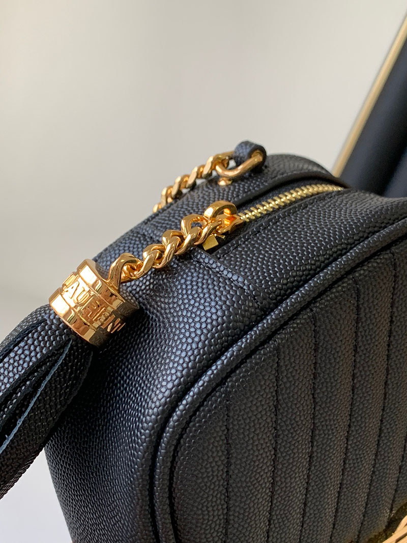 N品 YSL サンローラン ショルダーバッグ ルー ミニバッグ ブラック 748849DV7011000 カーフスキンレザー ゴールド金具 激安優良店 - 画像 (5)