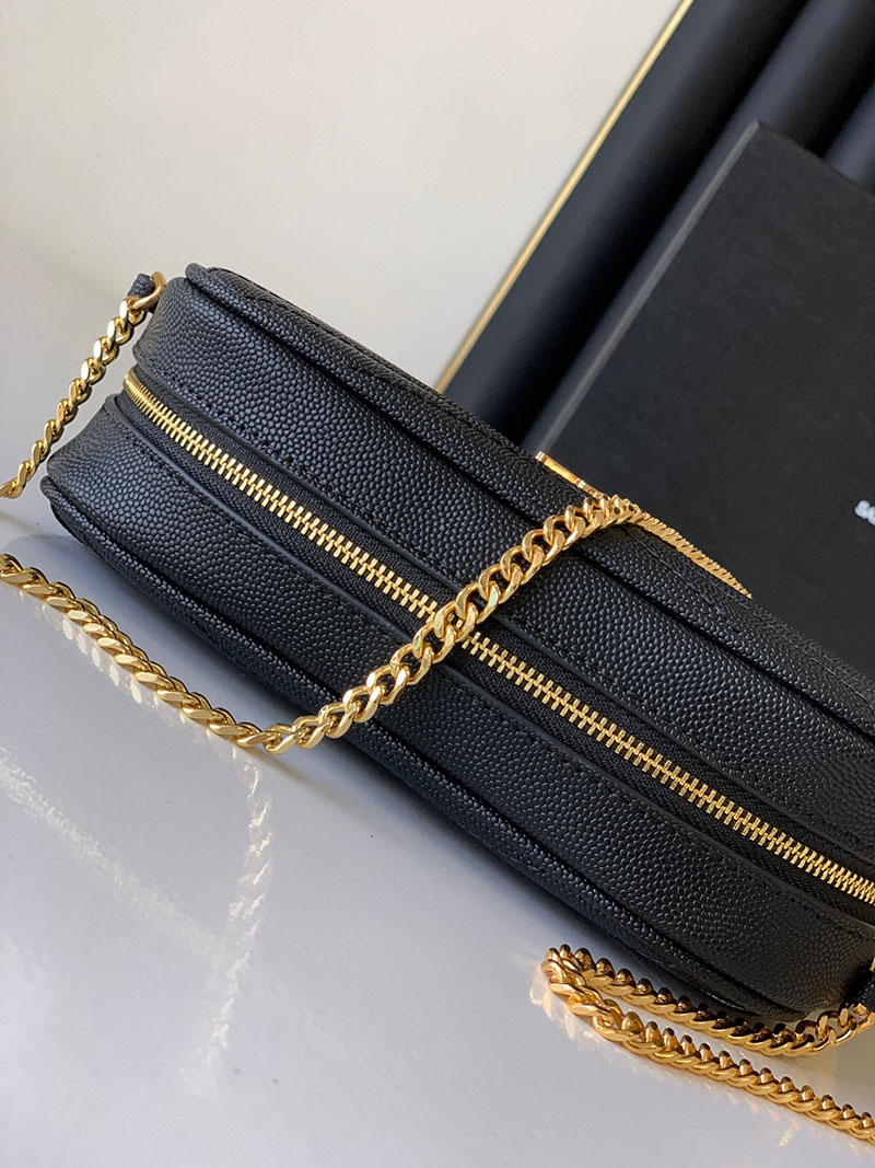 N品 YSL サンローラン ショルダーバッグ ルー ミニバッグ ブラック 748849DV7011000 カーフスキンレザー ゴールド金具 激安優良店 - 画像 (4)
