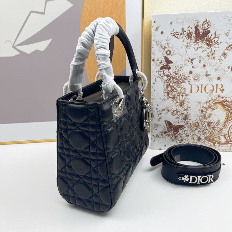 N品 DIOR ディオール Lady Dior My ABCDior バッグ スモール M0538ONGE_M66B ディープオーシャンブルー ゴールド金具 激安優良店 - 画像 (4)