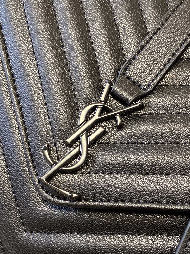 N品 YSL サンローラン バッグ 50代 MONOGRAM COLLEGE 32cm ブラック 487212BRM081000 ラムスキン ブラック金具 激安優良店 - 画像 (6)