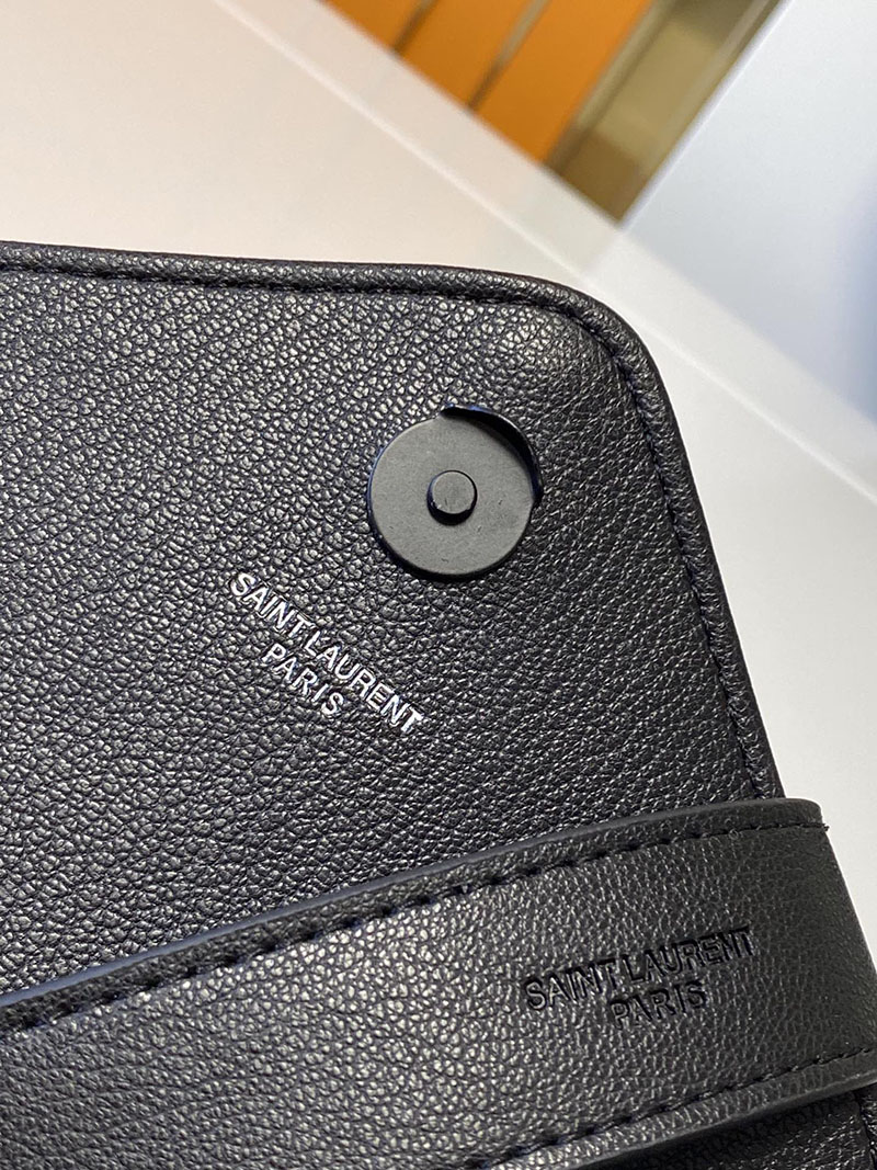 N品 YSL サンローラン バッグ 50代 MONOGRAM COLLEGE 32cm ブラック 487212BRM081000 ラムスキン ブラック金具 激安優良店 - 画像 (3)