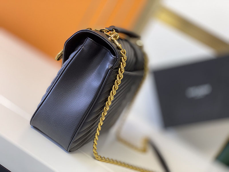 N品 YSL サンローラン バッグ 50代 MONOGRAM COLLEGE 32cm ブラック 487212BRM011000 ラムスキン ゴールド金具 激安優良店 - 画像 (9)