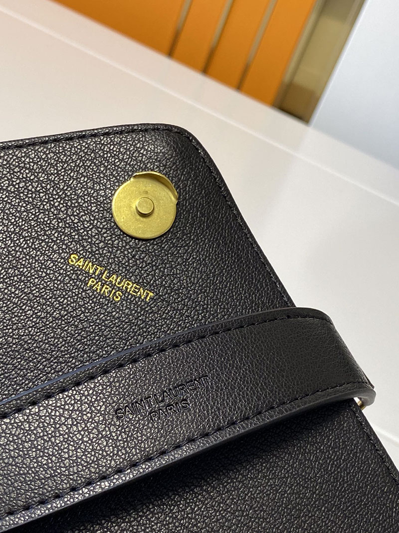 N品 YSL サンローラン バッグ 50代 MONOGRAM COLLEGE 32cm ブラック 487212BRM011000 ラムスキン ゴールド金具 激安優良店 - 画像 (3)