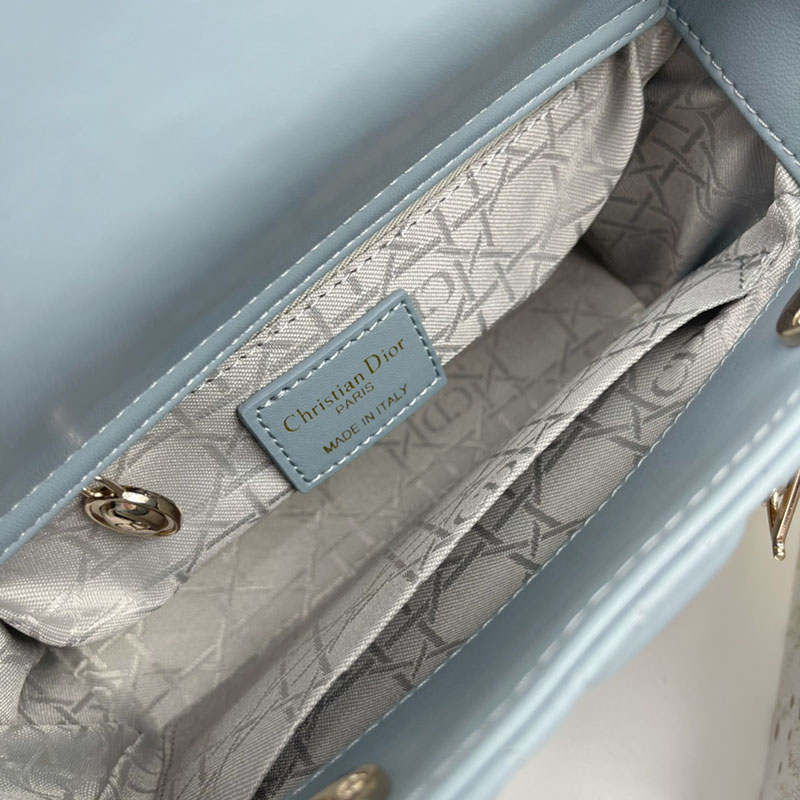 N品 DIOR ディオール Lady Dior My ABCDior バッグ スモール M0538ONGE_M928 ブルー ゴールド金具 激安優良店 - 画像 (3)