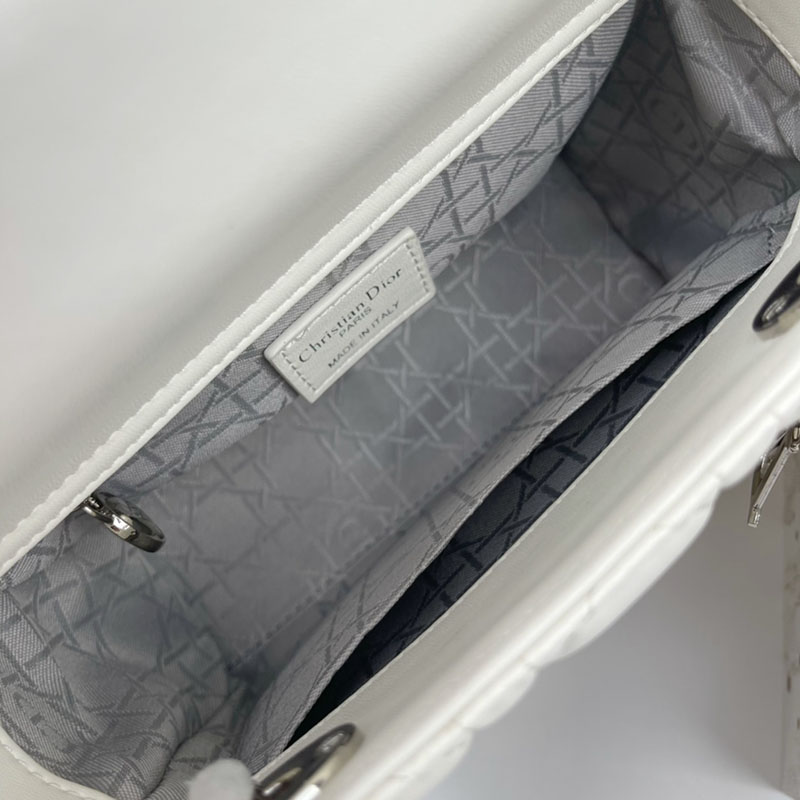 N品 DIOR ディオール Lady Dior My ABCDior バッグ スモール M0538ONGE_M030 ホワイト シルバー金具 激安優良店 - 画像 (3)