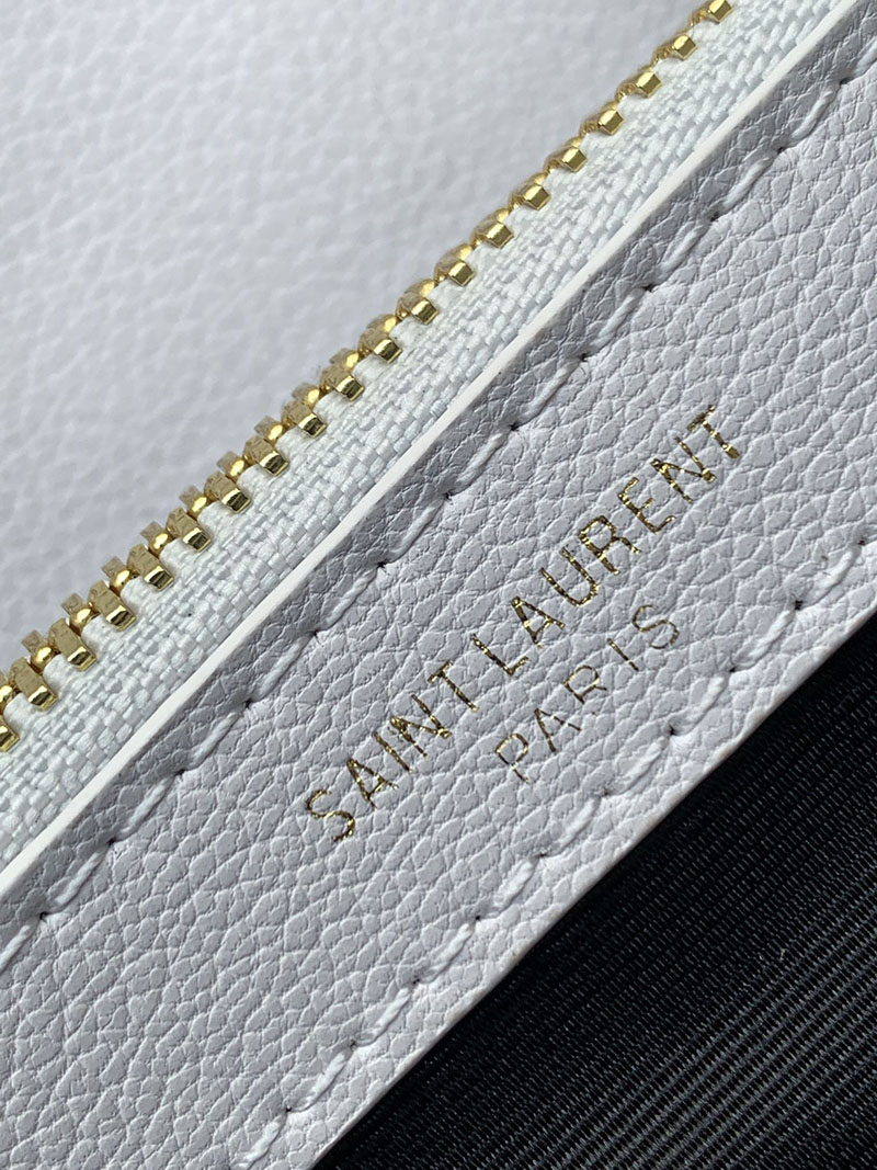 N品 YSL サンローラン バッグ 50代 カレッジ ミディアム ホワイト 600279BRM072000 ラムスキン ゴールド金具 激安優良店 - 画像 (2)