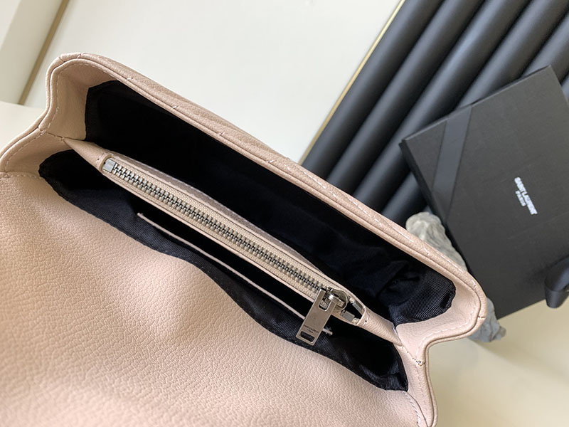 N品 YSL サンローラン バッグ 50代 カレッジ ミディアム ペールピンク 600279BRM046920 ラムスキン シルバー金具 激安優良店 - 画像 (3)