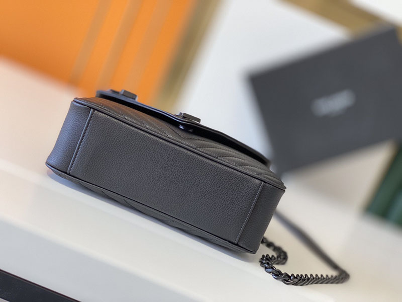 N品 YSL サンローラン バッグ 50代 カレッジ ミディアム ブラック 600279BRM081000 ラムスキン ブラック金具 激安優良店 - 画像 (7)