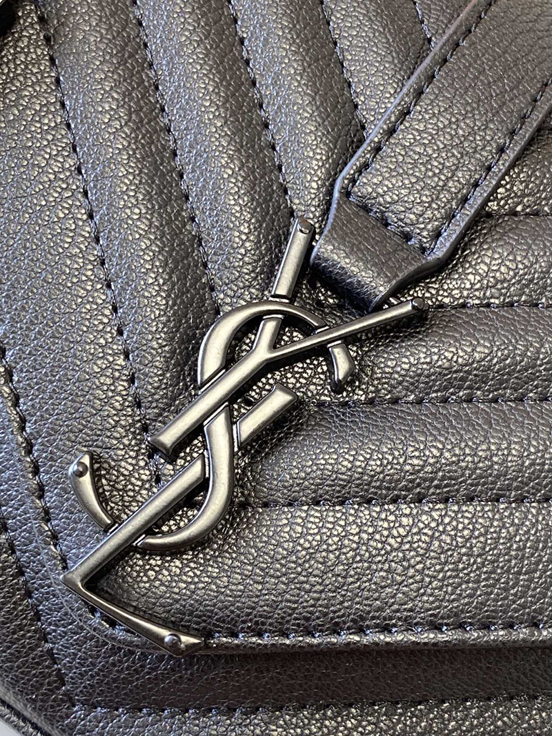 N品 YSL サンローラン バッグ 50代 カレッジ ミディアム ブラック 600279BRM081000 ラムスキン ブラック金具 激安優良店 - 画像 (6)