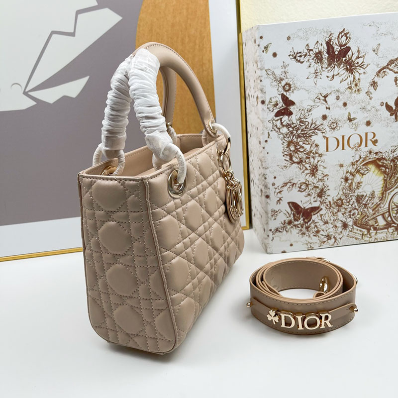 N品 DIOR ディオール Lady Dior My ABCDior バッグ スモール M0538ONGE_M116 サンド ゴールド金具 激安優良店 - 画像 (5)