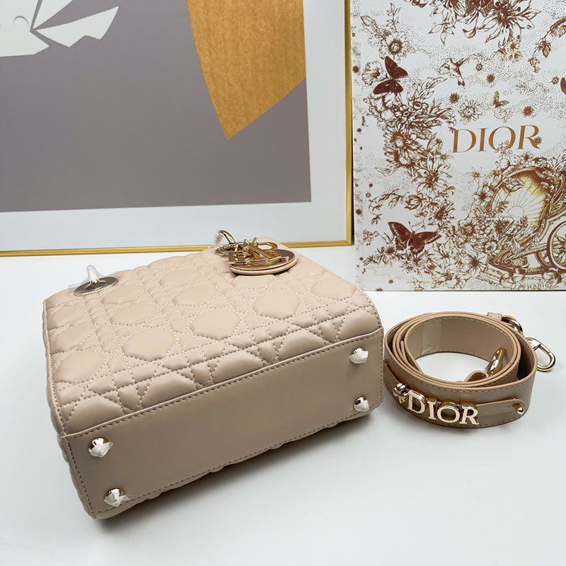 N品 DIOR ディオール Lady Dior My ABCDior バッグ スモール M0538ONGE_M116 サンド ゴールド金具 激安優良店 - 画像 (4)