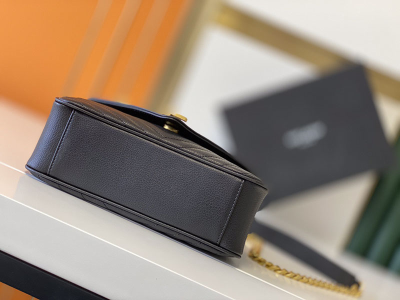 N品 YSL サンローラン バッグ 50代 カレッジ ミディアム ブラック 600279BRM071000 ラムスキン ゴールド金具 激安優良店 - 画像 (7)