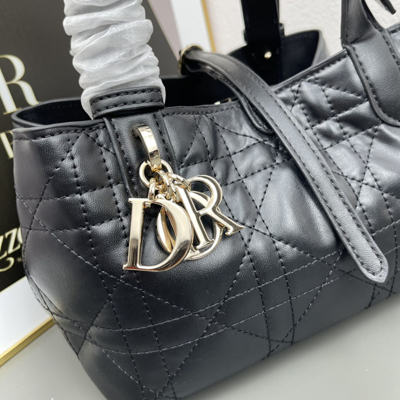 N品 DIOR ディオール Dior Toujours バッグ スモール M2822OSHJ_M900 黒 ブラック ゴールド金具 激安優良店 - 画像 (6)