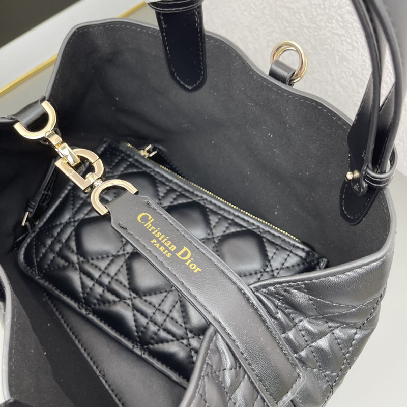 N品 DIOR ディオール Dior Toujours バッグ スモール M2822OSHJ_M900 黒 ブラック ゴールド金具 激安優良店 - 画像 (4)