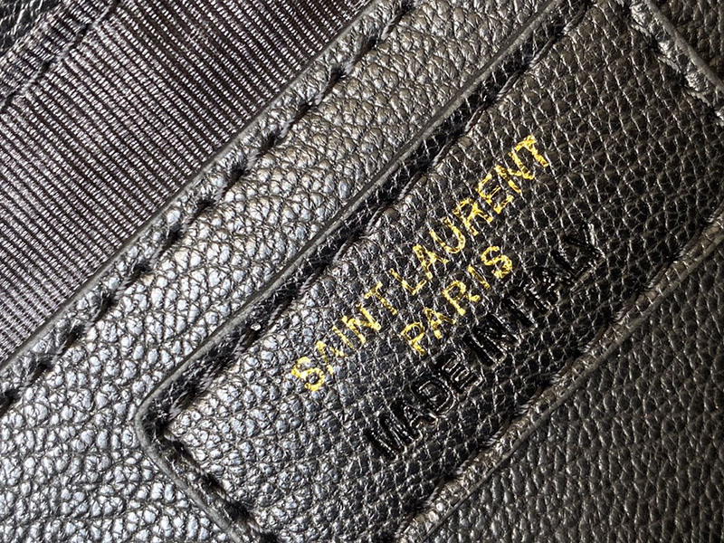 N品 YSL サンローラン バッグ 50代 カレッジ ミディアム ブラック 600279BRM071000 ラムスキン ゴールド金具 激安優良店 - 画像 (2)