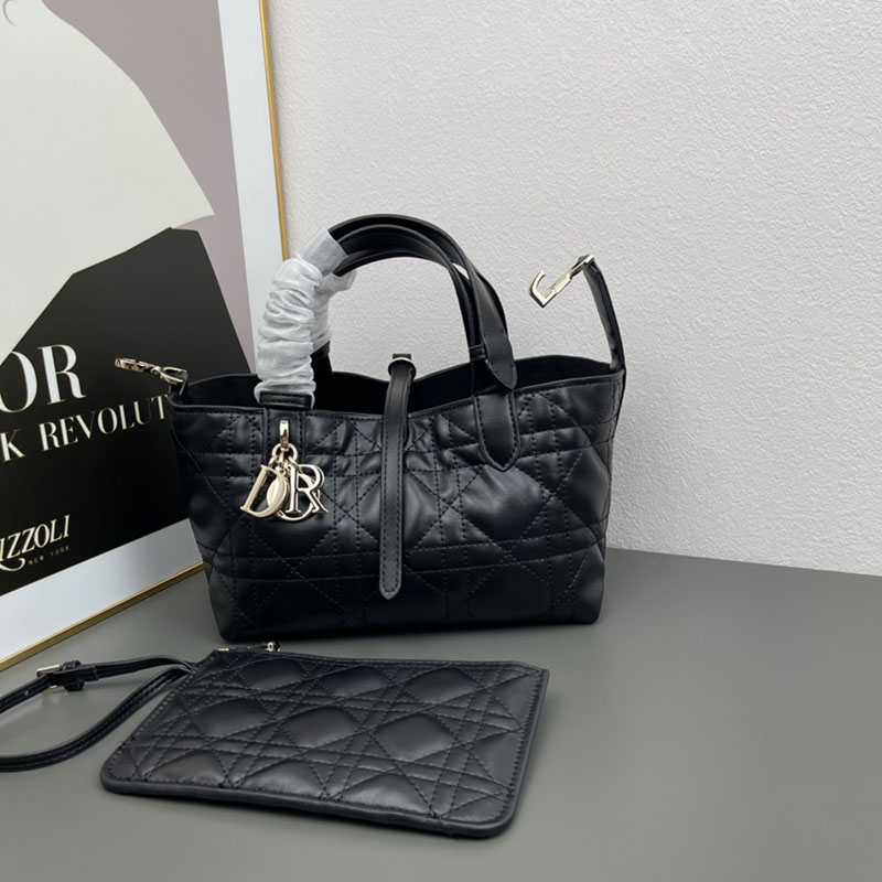 N品 DIOR ディオール Dior Toujours バッグ スモール M2822OSHJ_M900 黒 ブラック ゴールド金具 激安優良店 - 画像 (2)